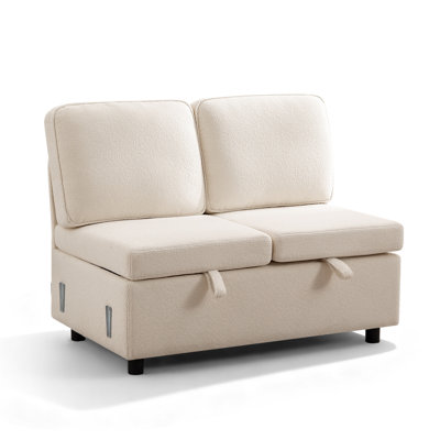 46.4" Armless 2-Seat Module with Storage (Package A)