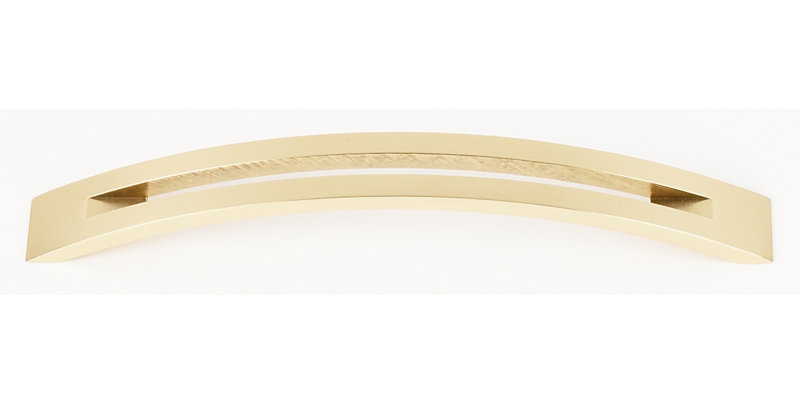 Split Top Arch Pull, Polished Brass, 6"