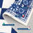 5x7 Checkered Christmas Area Rug, Washable Non Slip Low Pile Rug for Dining Room, Blue-894471922-894471935