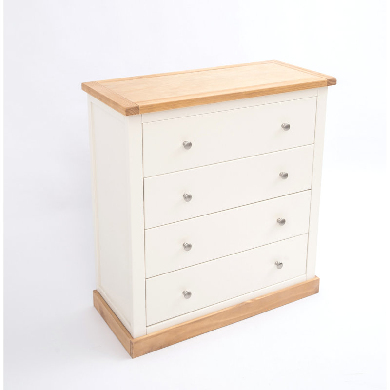 Aurelia 90cm W 4 - Drawer Chest of Drawers, Off White/Brown