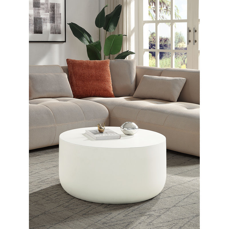 Natural White Finish Coffee Table