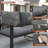 Grand 9-Person Conversation Set in Aluminum with Coffee Table - Classic Outdoor Seating-943769958-943769955