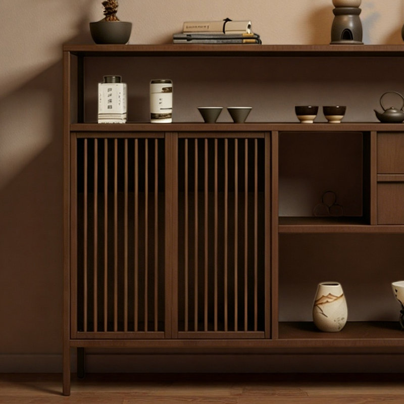 Buffet en bois de frêne, H 35,43 po x l 55,12 po x P 14,96 po