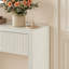 Console étroite avec 2 tiroirs et tablettes, canapé moderne de 39,37 pouces pour vestibule, couloir, salon, chambre à coucher, vestibule, grain de bois blanc antique
