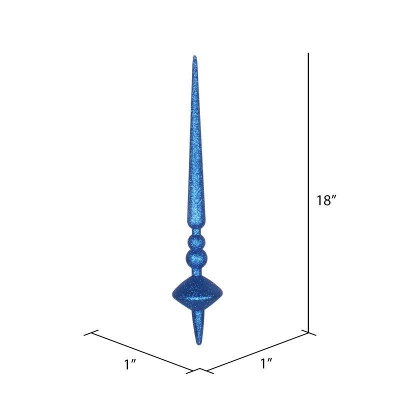 Ornement en forme de coupole 18 po 18, Paillettes bleues