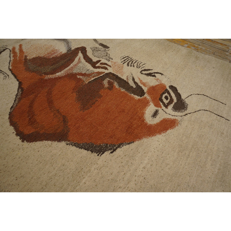 Expressive Vintage Ecuadorian Pictorial Art Rug from Ecuador
