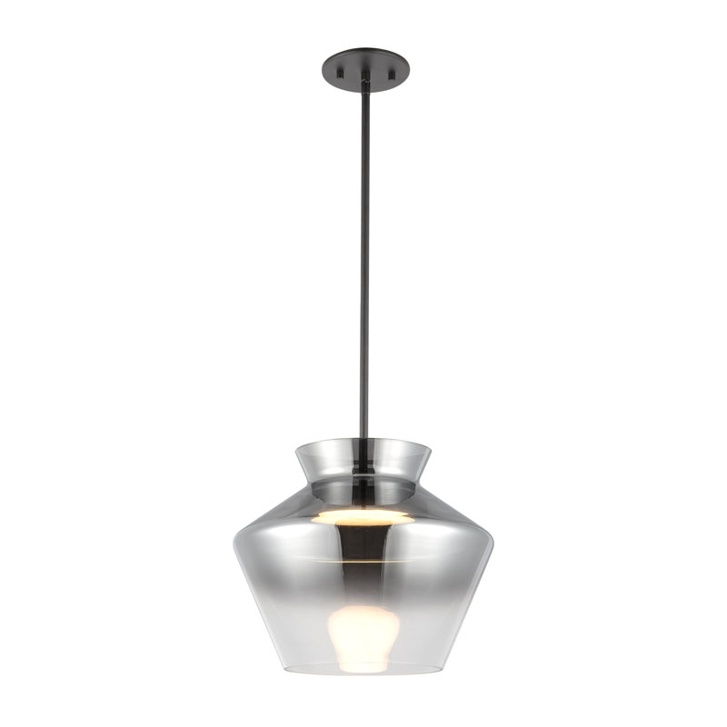 1 - Light LED Pendant, Smoked