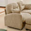 Canapé modulaire en U modulaire avec repose-pieds, tissu chenille doux, conception plissée matelassée, conception ergonomique en mousse haute densité, accoudoirs élégants, facile à installer dans les salons, chameau