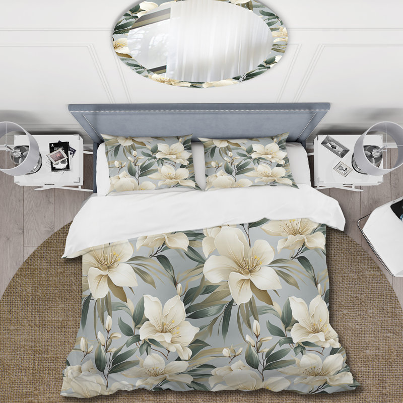 Literie Natural Tranquility Tropical, Housse de couette pour très grand lit et 2 très