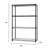 TRINITY EcoStorage 4-Tier Steel NSF Wire Shelving Unit w/ Liners (36 in. W x 14 in. D)-657777247