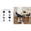 Tabourets de bar pivotants réglables améliorés - Tabourets de comptoir rembourrés en similicuir et en tissu avec base chromée pour îlot de cuisine, bar-767012372