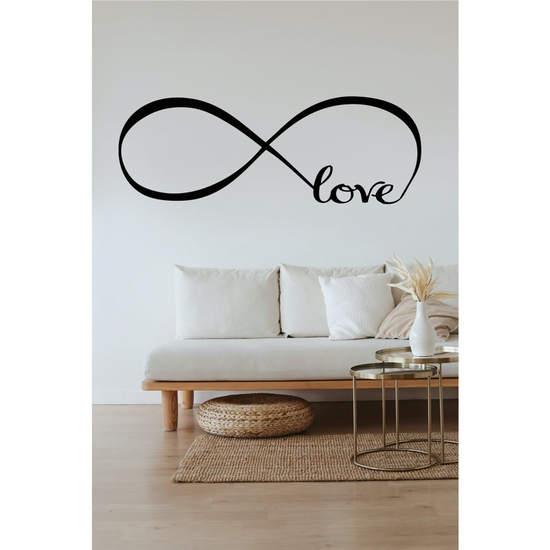 Autocollant mural Infinity Love, Noir, noir, noir, noir