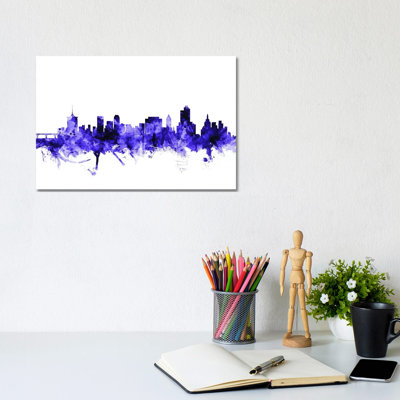 Tulsa, Oklahoma Skyline by Michael Tompsett - 1 Piece Wrapped Canvas Wall Art
