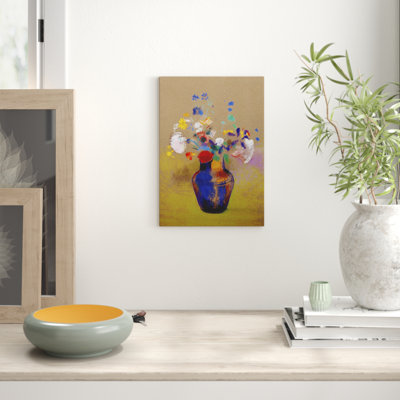 Flowers in a Vase by Odilon Redon - Wrapped Canvas