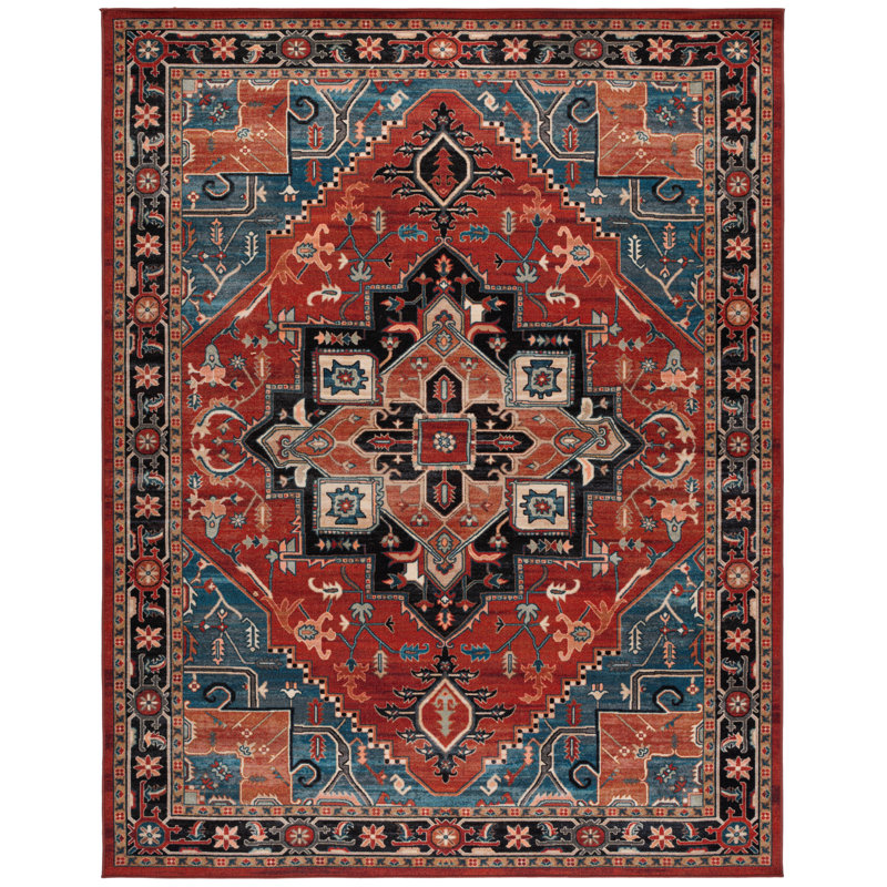 Ossiel Performance Machine Washable Southwestern Rug, Rectangle 8' x 10'