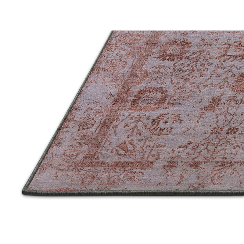 Tapis oriental orange / gris Strake, Rectangle 5 pi x 7 pi