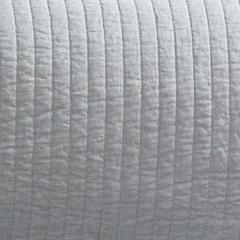 Tessa Linen Euro Pillow Cover & Insert, Light Gray