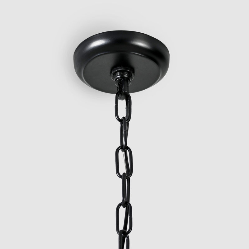 Lena 8 - Light Lantern Square / Rectangle Chandelier, Black
