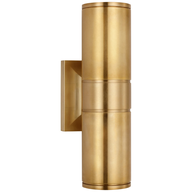 Provo - Light LED Outdoor Armed Sconce, Polished Nickel, 14" H x 4.5" W x 5.75" D, Polished Nickel