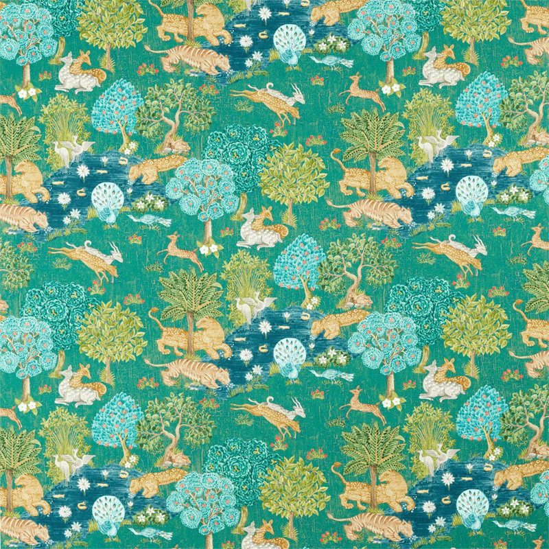 Pamir Garden Fabric, Teal