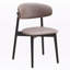 Haze Grey Polish Mircofiber & Black Finish Side Chair (Set-2)
