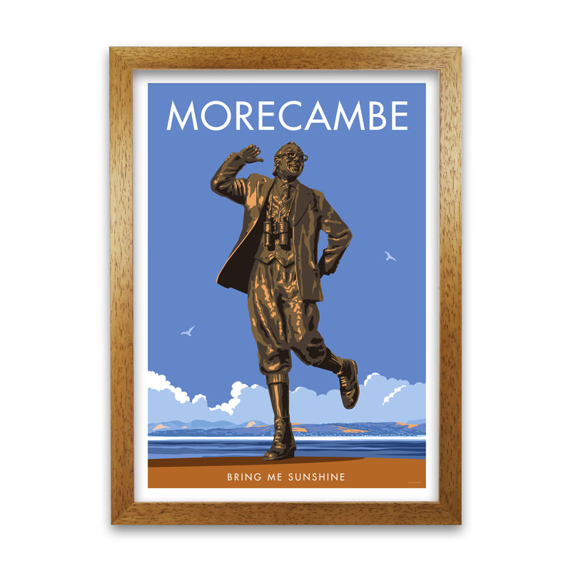 Morecambe by Stephen Millership - Print, 84.1 cm H x 59.4 cm W x 5 cm D, Oak