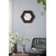 Miroir hexagonal 18,5 "x 18,5" avec cadre en bois massif-131526518