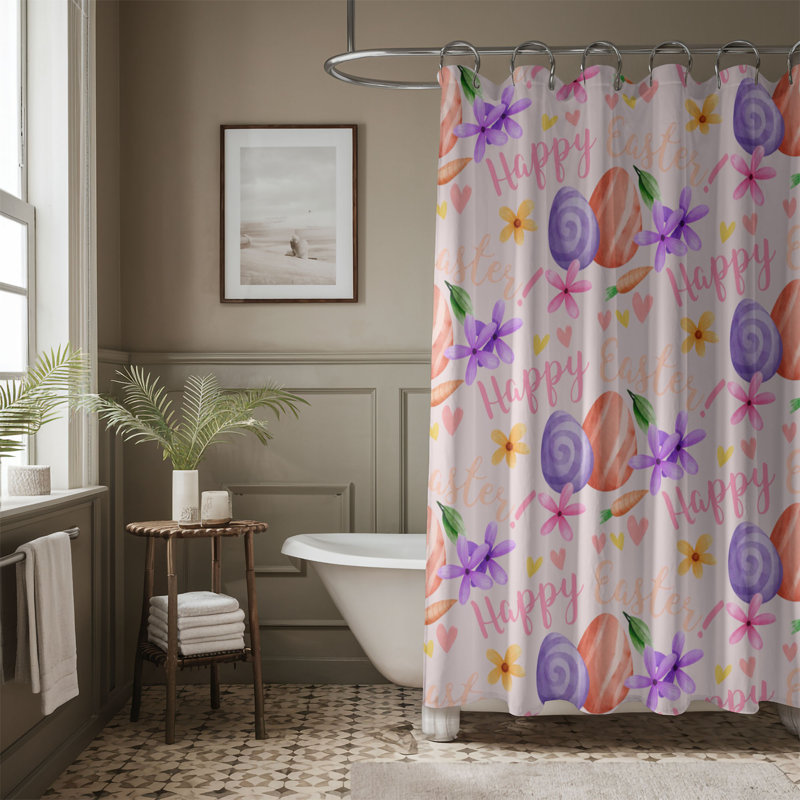 Rideau de douche 1 pièce Gentle Hue, H 74 po x l 71 po