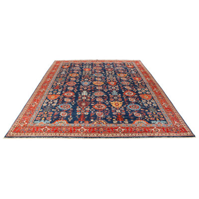 9x12 Red and Navy Anatolian Traditional Rug