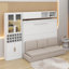 Full Size Murphy Bed Wall Bed With Sofa , Shelves USB & Light-473981665-473981678