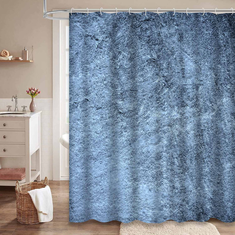 Rideau de douche gris foncé bleu marine foncé à 12 crochets, L 72 po x l 72 po