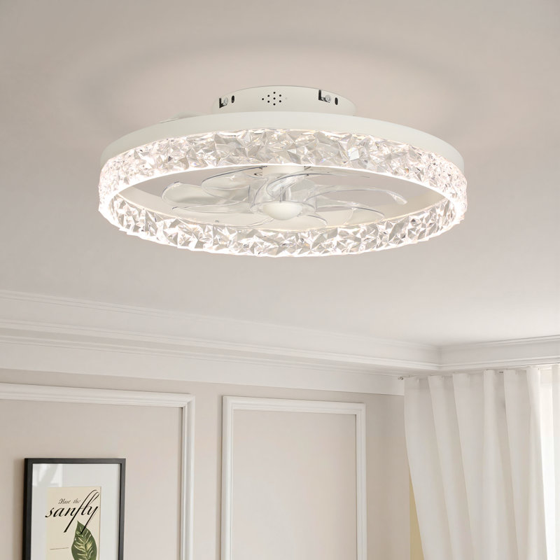 Blodgett 20'' Modern Dimmable Ceiling Fan with Light LED Kit and Remote, Bronze
