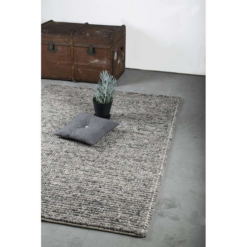 Gruver Hand Woven Grey Indoor Rug, Rectangle 140 x 200cm