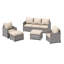 Ensemble de conversation pour patio avec coussins 7 personnes Mecayla -1427477737