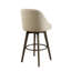 Tabouret de bar pivotant de 30 po de hauteur, pieds en bois massif, coussin rembourré de mousse, repose-pieds en métal, assemblage requis, finition grise, hauteur de l'anneau en bronze, requis-1521206630-1521206631
