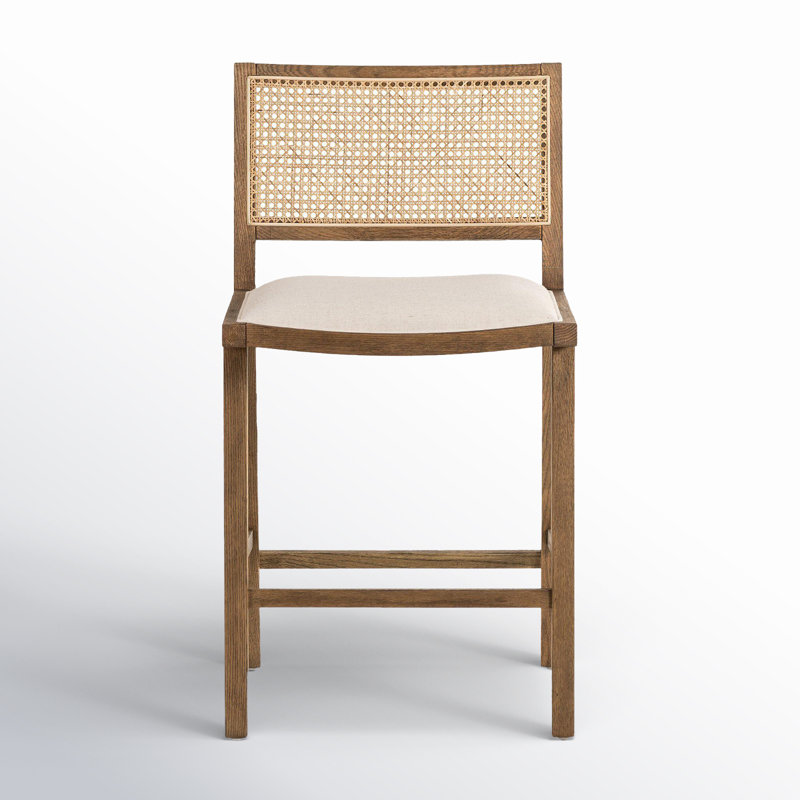 Caswell 27" Counter Stool, Counter Stool (27” Seat Height), White Polyester Blend