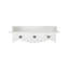 White Floating Shelf Wall Bookshelf with 3 Hanging Hooks