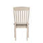 Chaise d'appoint Fedele en tissu brun clair et finition crème (ensemble de 2)