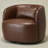 Jaydin 34" Wide Faux Leather Upholstered Swivel Armchair-651799808