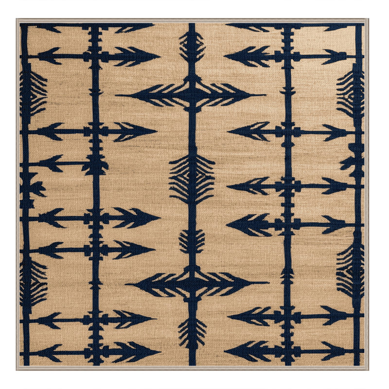 Washable Weather Vane Farm Area Rug, Square 4'