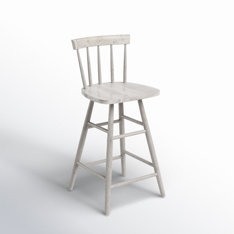 Bismarck Tally Wood Counter Stool, Gray