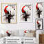 Tourbillons rouges et noirs à multiples facettes, impression sur toile-924718389-924718385