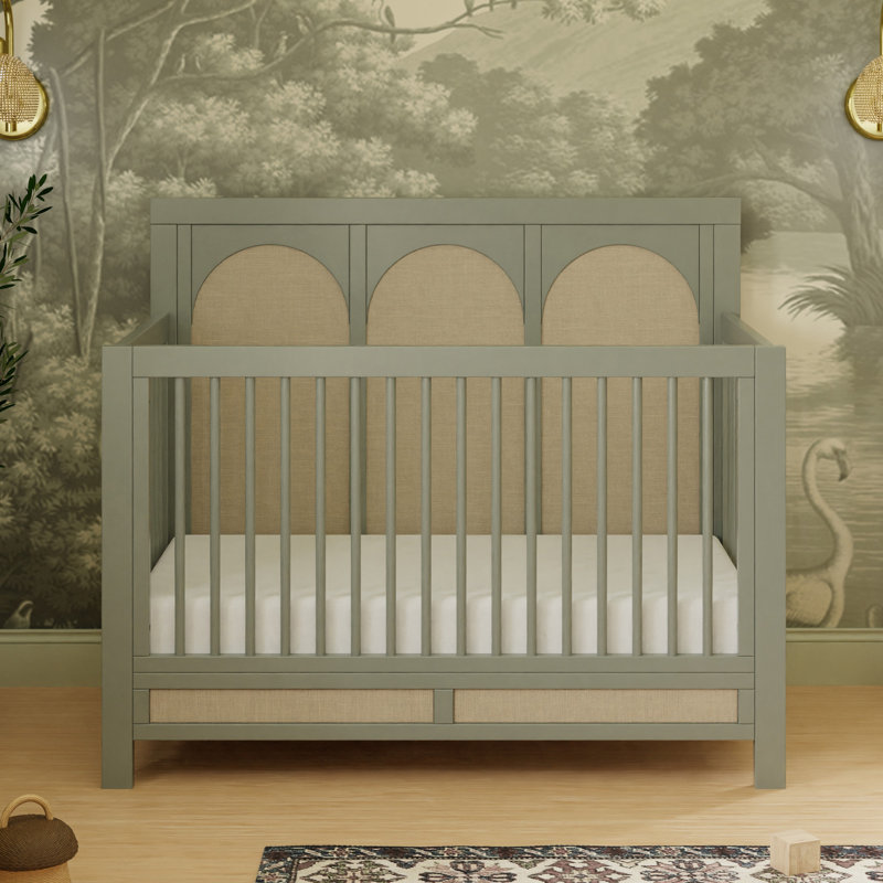 Eloise 4-in-1 Convertible Crib, French Sage/Performance Sand Eco-Weave