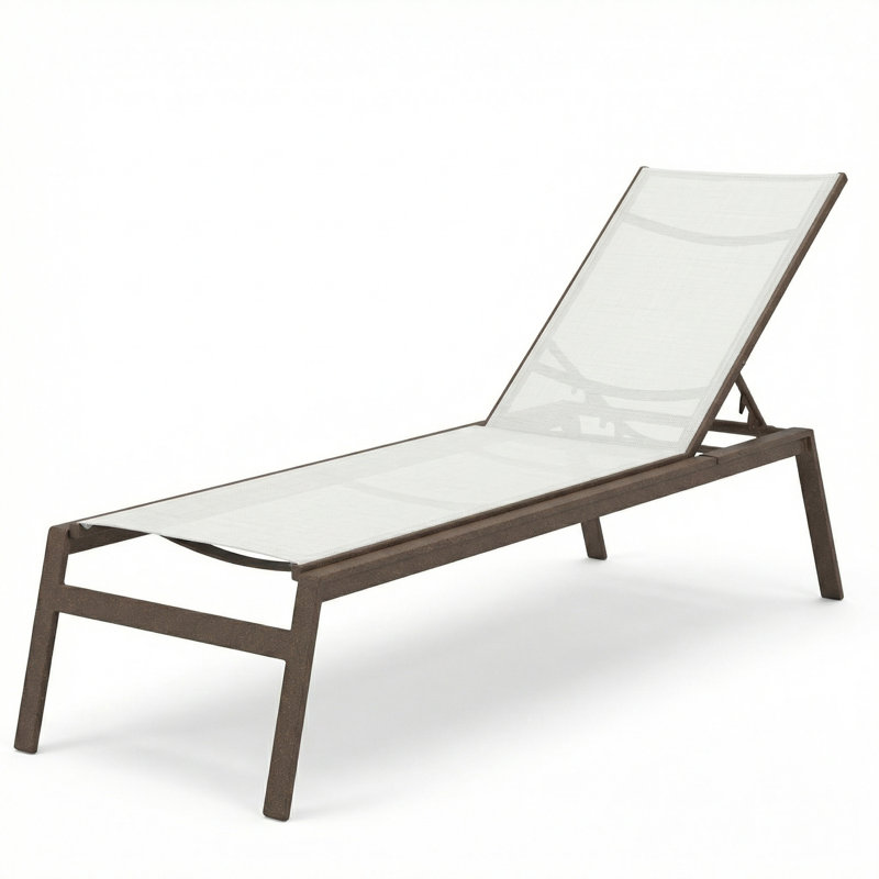 Chaise, White Sling/Greco