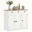 Distressed White Sideboard Cabinet-545627235