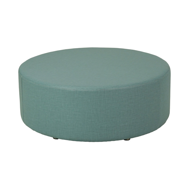 Pro Series Upholstered Round Ottoman, Blue