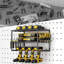 3-Tier 4-Slot Wall-Mounted Tool Rack