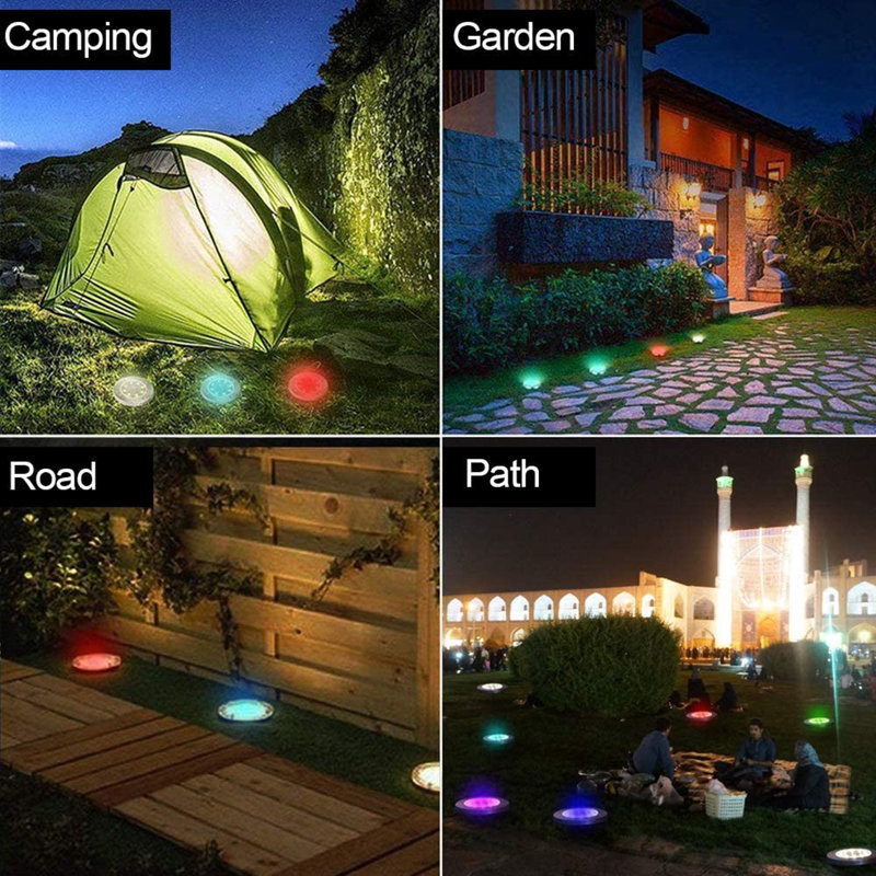Étanche 8 lumières solaires à DEL pour le jardin