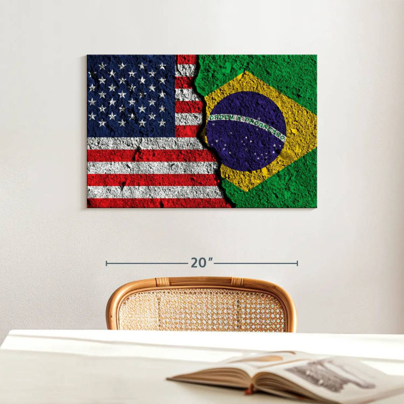 Drapeau de Borges aux États-Unis, H 16 po x l 24 po