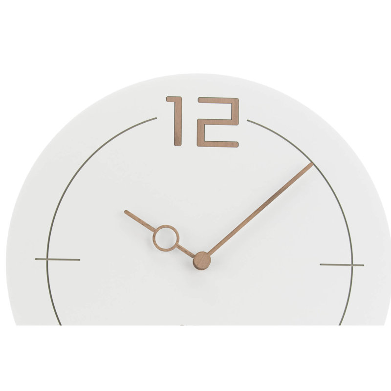 Wood Wall Clock, White